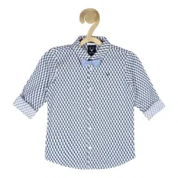 Allen Solly Junior Blue Cotton Printed Full Sleeves Shirt-image-99