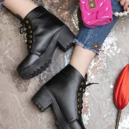 Shoetopia Kids Black Casual Booties-image-85