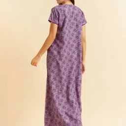 Sweet Dreams Purple Printed Nighty image 2