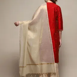 Biba Golden Woven Pattern Dupatta image 2