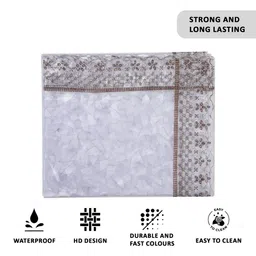 Aura Transparent Anti-Skid Plastic 6-Seater Table Cover image 2