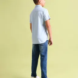 U.S. Polo Assn. Kids Light Blue Solid Shirt image 2