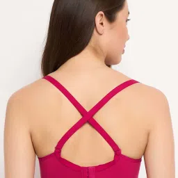 Clovia Pink Cotton T-Shirt Bra image 2