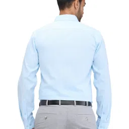 Raymond Blue Slim Fit Self Pattern Shirt image 2
