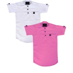 OJ TREND Kids-Boys White Kurtas-picture-13