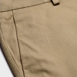 Blackberrys Men Khaki Narrow Regular Fit Self Design Regular Trousers image 3