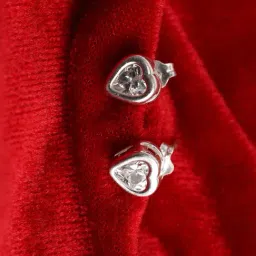 Arte Jewels 925 Sterling Silver Heart Stone Studs Earring For Women & Girls-picture-34