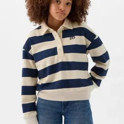 GAP Girls Navy Striped Sweatshirt-image-23