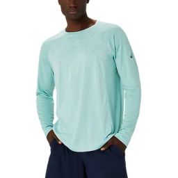 Asics Green Regular Fit Self Pattern Sports T-Shirt-picture-48