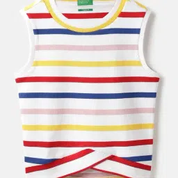 United Colors of Benetton Girls Cotton Striped Top-image-38