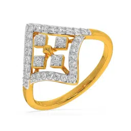 Kisna Diamond & Gold Jewellery Maribel 14k (585) Diamond & Gold Ring For Women-picture-15