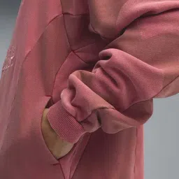 Puma Red Cotton Relaxed Fit Embroidered Sweatshirt image 5