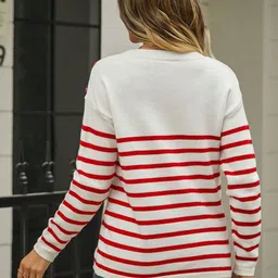 JC Mode Women Striped Pullover image 2