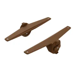 Ebco Tilting Shelf Bracket Brown Finish Die Cast Metal Body and 10 Kg Per Set Load Capacity for Pole Shelving System, PPDS-TSB (Set of 2)-image-1