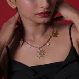 STERLYN Gold-Plated Quirky Pendants with Chains image 3