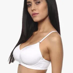Soie White Under Wired Padded Seamless Bra image 3