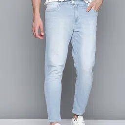 Mast & Harbour Men Blue Carrot Fit Light Fade Stretchable Jeans-picture-15