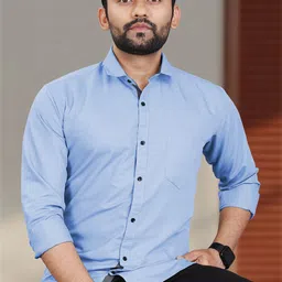 VeBNoR Men Standard Fit Solid Spread Collar Shirt-picture-26