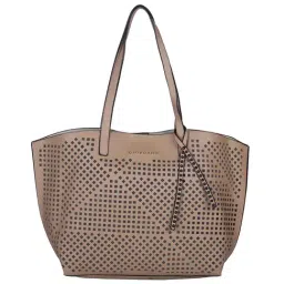 Giordano Interim Beige Perforated Medium Tote Handbag-picture-47
