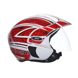 Studds MARSHALL D3 DECOR WHITE (570 mm) Medium Open Face Helmet, D3 WHITE N2 image 2