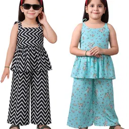 kachhot Girls Pack of 2 Printed Top with Palazzos-image-5