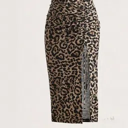 JINJIN FASHION Floral Printed High-Waist Knee-Length Pencil Skirts-picture-22