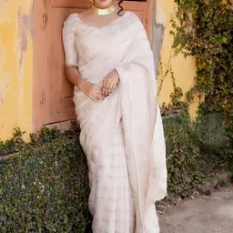 Moda Rapido Woven Design Zari Silk Blend Handloom Banarasi Saree-picture-39