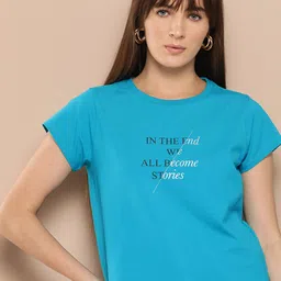 Chemistry Women Round Neck Typography Printed T-shirt-picture-31