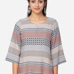 KIZI Ethnic Printed Flared Sleeves Top-picture-15