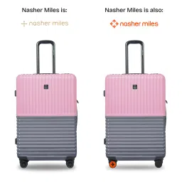 Nasher Miles Istanbul Hard-Sided ABS and PCSet of 2 Pink and Grey Trolley Bags (55 & 65 cm) image 2