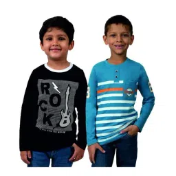 3PIN Kids Multi Cotton Printed T-Shirt Pack Of 2-picture-42