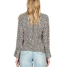 Cover Story Beige & Black Printed Shirt image 2