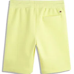 Tommy Hilfiger Boys Yellow Solid Regular Fit Shorts image 2
