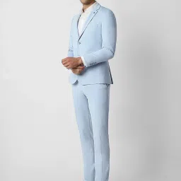Van Heusen Blue Slim Fit Texture Two Piece Suit image 2