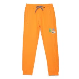 Under Fourteen Only Kids Orange Solid Joggers-image-13