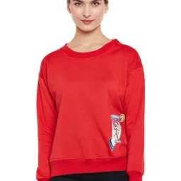 Belle Fille Red Patchwork Sweatshirt-picture-13
