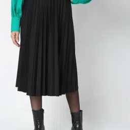 Vero Moda Black A-line Fit Skirt-image-74