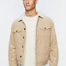 Forever 21 Cream Cotton Regular Fit Denim Jacket-picture-30