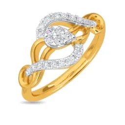 Kisna Diamond & Gold Jewellery Shola 14k (585) Diamond & Gold Ring For Women-picture-14