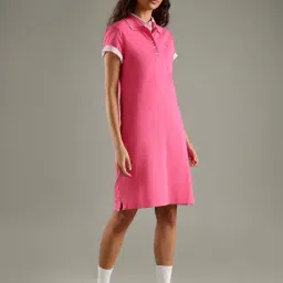 Tommy Hilfiger Pink Cotton Regular Fit Dress image 4