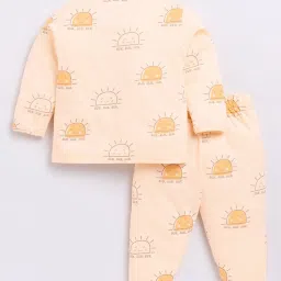 Clt.s Unisex Peach Graphic Print Full Sleeves Shirt With Pyjamas image 2