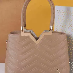 Mochi Beige Quilted Large Shoulder Handbag-image-85