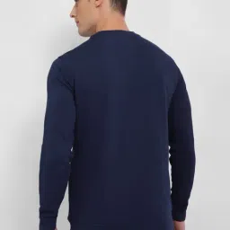 Allen Solly Navy Cotton Regular Fit Logo Printed Sweatshirt image 2