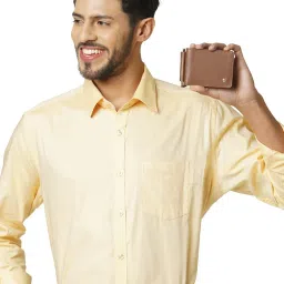 PERQUISITE Brown Casual Leather Bi-Fold Wallet for men image 2