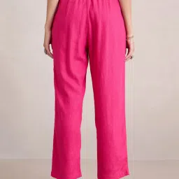 FEMMELLA Pink Relaxed Fit Solid Trousers image 2