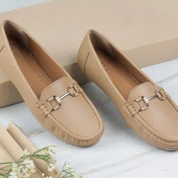 Metro Women Pointed Toe Horsebit Loafers-image-3
