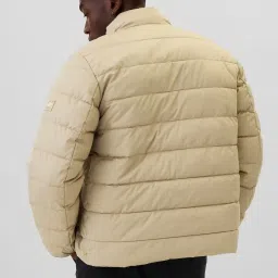 GAP Khaki Regular Fit Solid Puffer Jacket image 2