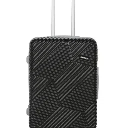 Teakwood Leathers Black Geometric Medium Hard Sided Checked Luggage image 2