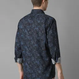 Louis Philippe Navy Slim Fit Printed Shirt image 2