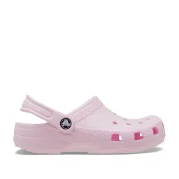 Crocs Kids Light Pink Back Strap Clogs-image-23